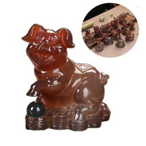 Tea Pets Color Changing Twee Zodiac Pet Accessories Decoration Chinese Resin Set Decorative Objects Drop Delivery Home Garden Kitchen Otjxr