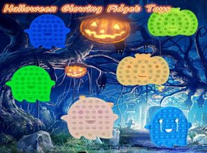 Wholesale Halloween Glowing Toys Finger Bubble Educational Toy Christmas Sensory Anxiety Stress Reliever Kids Adult for Family Birthday Gifts4058249