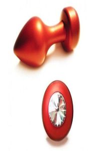 Ganzmetall-Ganzkörper-Analplug, rot, BONDAGE-FETISCH, mittlere Größe, schwul, A02832819473