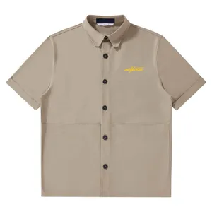 Herren Plus Tees Polos Rundes T-Shirt in Übergröße mit besticktem und bedrucktem Halsausschnitt im Polar-Stil für den Sommer mit reiner Street-Baumwolle HRTE