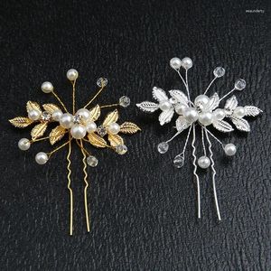 Klipsy włosowe jedno kawałek biały perłowy kwiatowy pin Bride Wedding Aolly Akcessiories Jewerly Headwear