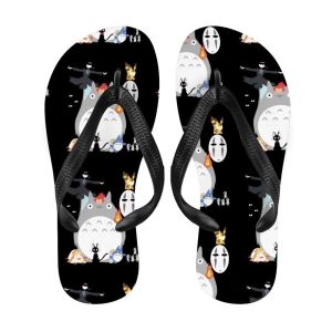 Slifor Flip Flip il mio vicino Totoro unisex kawaii uomini e donne sandali SLOE SCHEDERS per la spiaggia estiva e le scarpe della piattaforma per la casa 2021 NOVITÀ