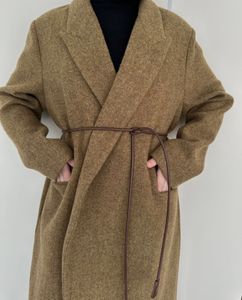 Row Wind Show Wool Coat Women's 23 Autumn and Winter Wide Lighten Simply Super Woolen Coat