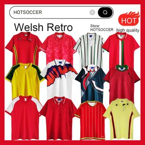 Camisas de futebol retrô do País de Gales JAMES BALE 24 25 camisas de futebol galês JOHNSON N.WILLIAMS RODON T.ROBERTS CABANGO LEVITT MOORE THOMAS Men hotsoccer