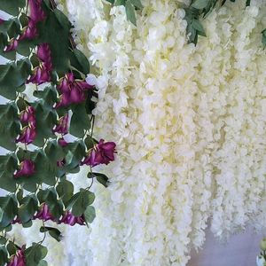 Kwiaty dekoracyjne sztuczne rośliny wodospad Wisteria WALLE MALE PLANTING Biała Parthenocissus Home Dekorat