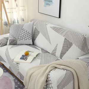 Stol täcker Stretch Plaid soffa Slipcover Elastic Print för vardagsrum Funna Couch Cover Home Decor 1/2/3/4-sits