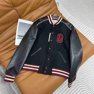 Herrenjacken Designer Damenmarke Herbst und Winter neue Wolle Schaffell Patchwork Baseballjacke für Männer Frauen in koreanischer Mode A4ES 1ELU