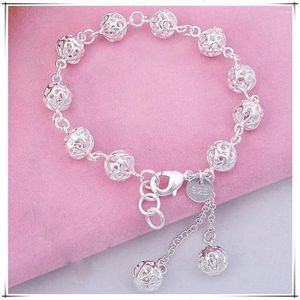 Charm Bracelets Romantic Silver Plated Bracelet Hollow Ball Pendant Suitable For Women's Wedding Fashion Jewelry Gifts