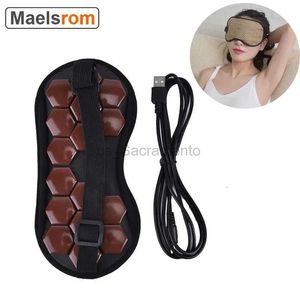 Massager twarzy Electric Eyald Eye Facial Mask Tourmaline Ogrzewany cień do oczu masażer do rozluźnienia mięśni oczu i ulga bezsenności 240321