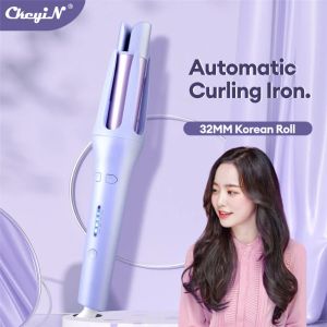 Irons Automatic Curling Iron 32 Mm Big Roll Anion Ceramic Hair Curler 4Squeed Justerbar Fast Heat Fashion Styling Tools