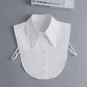 Camicia decorativa versatile maglione multifunzionale da donna con abito da lavoro finto colletto a punta bianco