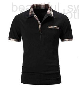 Herren Polos Designer Designer Herren Poloshirts Sommer Casual Kurzarm T-Shirt Mode Herren Business Einfarbig Marke Baumwolle 48IG WG69