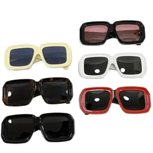 Occhiali da sole di lusso montatura stereoscopica da uomo occhiali da sole firmati UV 400 polarizzati Lentes de Sol Mujer outfit quotidiano occhiali bianchi hip hop fa084 H4