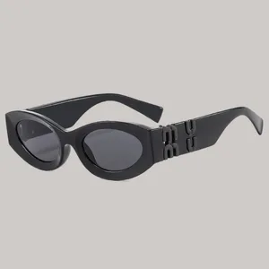 Okulary przeciwsłoneczne Mui Women Vintage Casual Style Designer okulary przeciwsłoneczne Seksowne kocie oko Kobiety okulary plażowe zacieśnienie zacieranie UV400 Ochrona okularów dla mężczyzn FA0104 E4