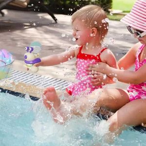 Sand Play Water Fun Electric Water Squirt Toy Water Fight Toy Snail Water Squirt Toy Set For Kids Outdoor Beach Pool Game With Light for Boys 240321