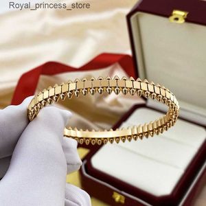 Charm Bracelets Clash De gold bangle designer jewelry for women men 18K rose silver plated Rotatable bullet stainless steel jewelrys designers Q240321