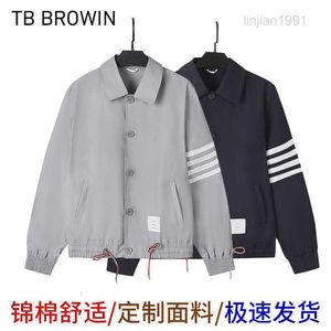 Mens Jackets TB browin new autumn winter jacket stormsuit work clothes mens daily four bar stripe coat