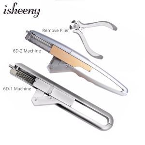 Connectors 6D Hair Extensions Machine 5 pins 10 pins Human Hair Connector Kits 6D Micro Link Remove Hair Plier Salon Tools Set