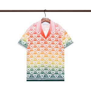 Męskie koszule Drukuj koszula kolorowe hawajskie mężczyźni krótkie rękawy wakacje zabawne design duże bluzki