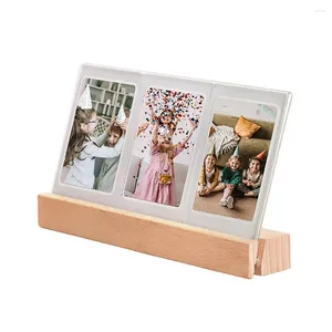 Quadros Decor Picture Holder Vertical Acrílico LED Light 3 Polegada PO Frame Instant Film Camera Table para Fujifilm Instax Mini