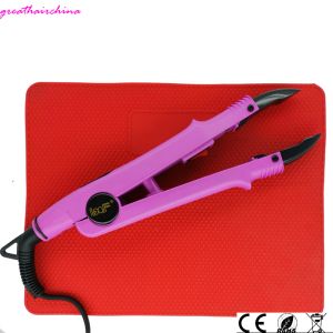 Connectors LOOF611 Constant Hair Extension Iron Heat Keratin Fusion Connector Tools Free Shipping,Gift 500 °C Heat Insulation Silicone Pad