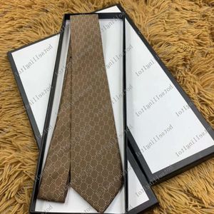 Gucchi GG Guccir Guccic Guccis Mens Letter Tie Silk Slipsguld Gold Blue Jacquard Party Wedding Woven modedesign med Box G001 ы SFG2