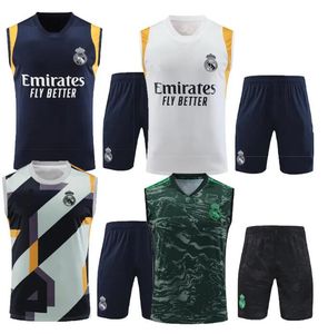 2023 2024 Real Madrid Erkekler Futbol Eğitim Terzini Futbol Takım Formaları Polos Kısa Kollu Şort Kiti 23 24 Vini Jr Mens Vest Polo Forma Seti Jogging Tracksuits