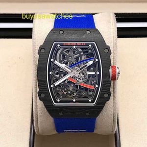 Varumärke Athleisure Watch RM Wrist Watch RM67-02 Automatisk mekanisk klocka RM67-02 French NTPT Carbon Fiber Limited Edition Leisure Machinery
