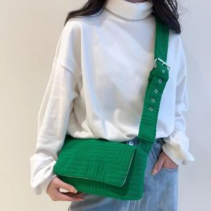 Sacos de ombro moda senhoras bolsas casuais flip pequeno quadrado satchels simples alça ajustável pano portátil elegante para férias de fim de semana