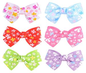 Baby flickor Barrettes Floral Bow Clips Kid Cute Hairpins Clip Hairgrips Barn Bowknot Clipper Kids Flower Hair Accessories KFJ336021723