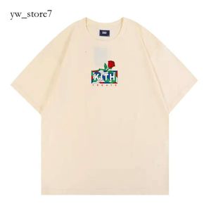 Kith T Shirt Tasarımcı Erkekler Üstleri Kadınlar Günlük Kısa Kollu Susam Sokak Tee Vintage Moda Giysileri Tee Gare Tee Top Büyük Boy İnsan Şortları Kith 4104