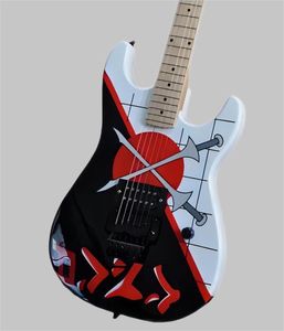 黒いハードウェア付きの6ストリングソードパターンエレクトリックギター、カスタマイズ2589