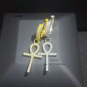 Designer Hot Selling S925 VVS Hip Hop Style 925 Silver med Moissanite Fashion Jewelry High Quality Earring Pass Diamond Tester VVS Moissanite Jewelry