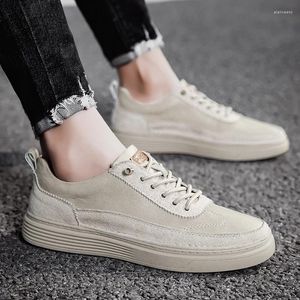 Casual Shoes Men's äkta läder handgjorda arbetskort trend precision hantverk toppskikt kohud män ihåliga