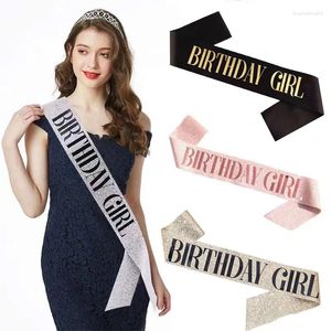 Party Decoration Birthday Glitter Satin Sash levererar flickor Prinsessan axelband