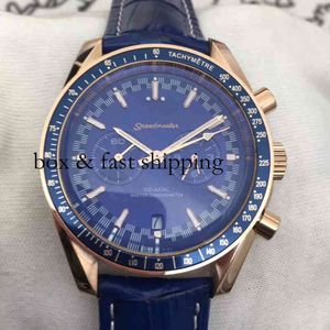 Chronograph SuperClone Watch Watches Wrist Luxury Fashion Designer Mechanical Chaoba Five Needle Meige Blue Leather Fullt Automatic Mechan 35