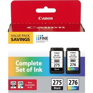 Conjunto múltiplo de cartuchos de tinta preto e colorido Canon PG-275/CL-276