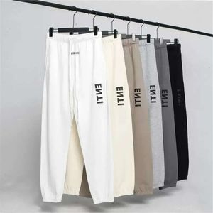 Designer calça moda moletom calças masculinas calças para mulheres high end luxo casual sweatpants casual matcha verde café marrom solto l