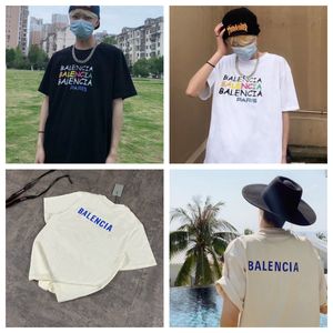 カジュアルなレタープリント付きメンズとレディースのTシャツラグジュアリーTシャツのファッションクルーネック印刷通気性短袖デザイナーTシャツデザイナーシャツ服