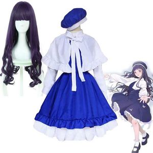 Cosplay Anime Costumes Cardcaptor Sakura Daidouji Tomoyo Role Playing Costume e Wig Girl Singer Comes to Halloween Carnival SS SkillsC24321