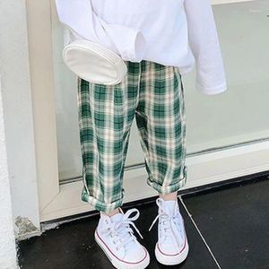 Hosen 2024 Koreanische Mode Sommer Hosen Für Jungen Kontrast Farben Lose Beiläufige Vintage Nette Kawaii Straße Sport Chic