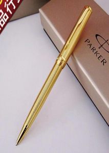 Brand Ballpoint Pen All Metal Gold Ballpoint Pen Office Dobra jakość Pens School Dostawcy SPRAWITALNE Władze 07 mm długopisy dla Writi5422441