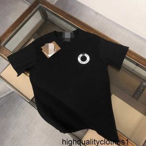 A versão correta do designer Fenjia de camiseta de manga curta de algodão puro para o verão masculino, camiseta de meia manga masculina folgada na moda PNHL