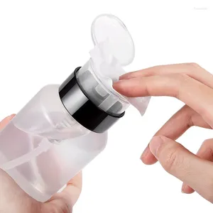 Liquid Soap Dispenser 250ML Press Bottle With Lock Nail Polish Remover Cleanser Spill Proof Beauty Tools