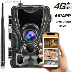 Hunting Trail Cameras Gratis applikation Molntjänst 4G Trail 4K Real Time Broadcast Wildlife Hunt Monitoring Cellulär trådlös kamera Q240321