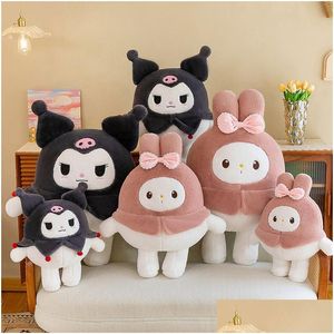 ぬいぐるみのぬいぐるみのかわいい卵Kuromi P Toys Childrens Games PlaymateSofa Throw Pillows Room Decoration Drop Delivery Gifts otex6