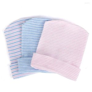 Berretti Neonate Berretti a righe Berretti caldi per neonati Berretti di moda in cotone Turbante per bambini Avvolge Cofano elastico Cappello unisex