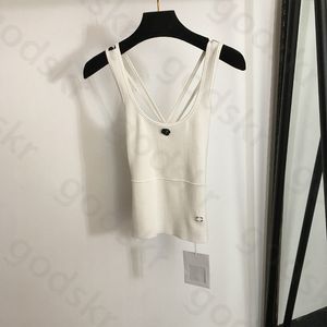 Örgü Camisole Vest Kadın Moda Seksi Dantel Yukarı Tank Tops u Boyun kolsuz ince mahsul üstleri