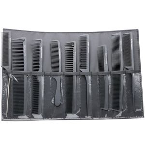 Tools Popular Professional Hairdressing Carbon 9pcs Combs Set With Bag High Quality Fibre HeatResistant Stylist Favorite Comb Kit