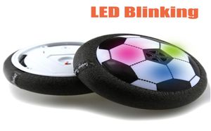 Novo criativo 1 pçs engraçado led luz piscando chegada ar power bola de futebol disco indoor brinquedo multisuperfície pairando e glidi8525979